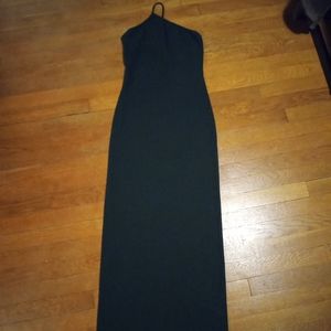 Reformation Green Ribbed Maxi Dress